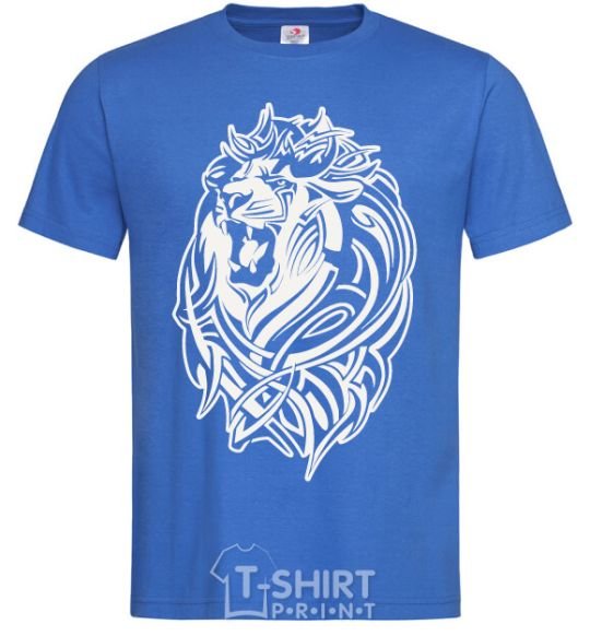 Men's T-Shirt Lion wh royal-blue фото