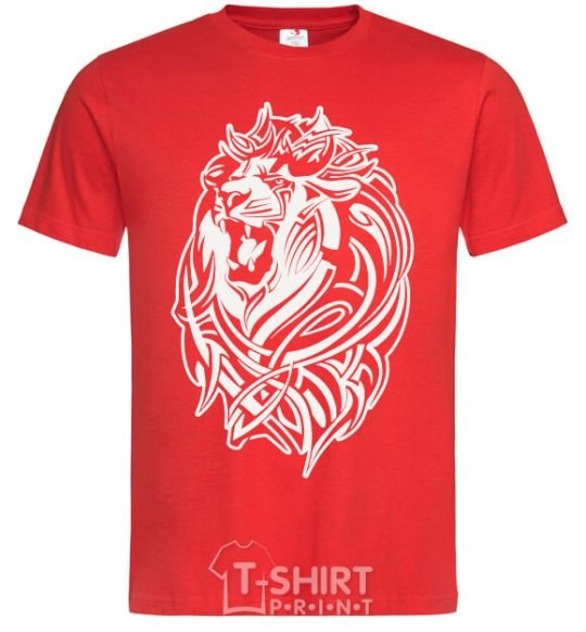 Men's T-Shirt Lion wh red фото