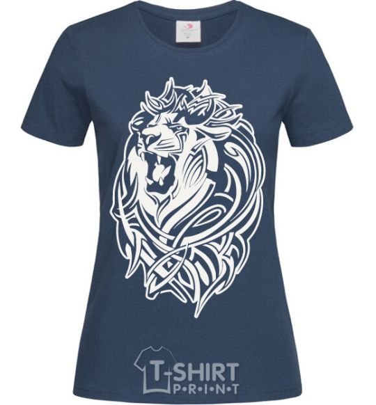 Женская футболка Lion wh Темно-синий фото