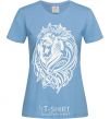 Women's T-shirt Lion wh sky-blue фото