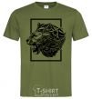 Men's T-Shirt Tiger frame black millennial-khaki фото