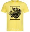 Men's T-Shirt Tiger frame black cornsilk фото