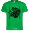 Men's T-Shirt Tiger frame black kelly-green фото