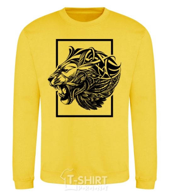 Sweatshirt Tiger frame black yellow фото