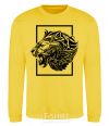 Sweatshirt Tiger frame black yellow фото