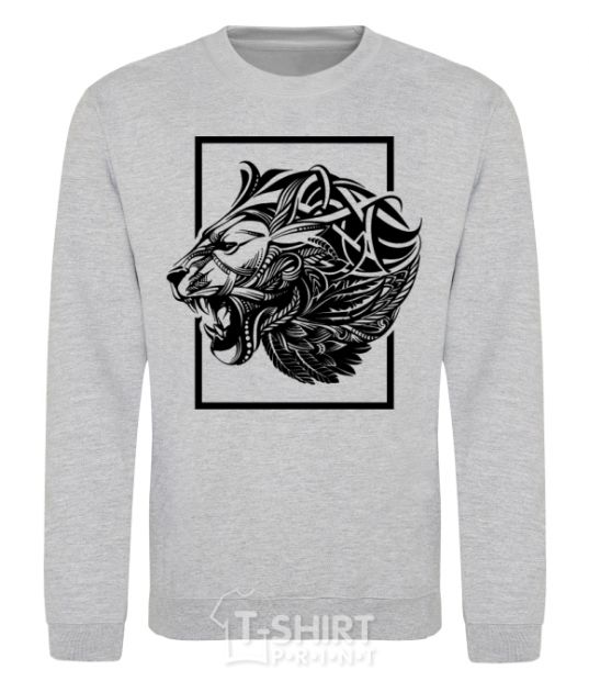 Sweatshirt Tiger frame black sport-grey фото