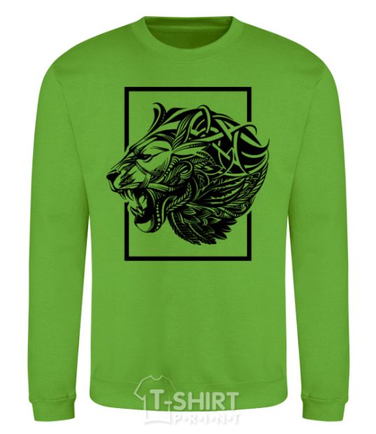 Sweatshirt Tiger frame black orchid-green фото