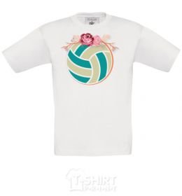 Kids T-shirt Volleyball White фото