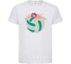 Kids T-shirt A volleyball with roses White фото