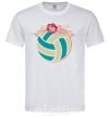 Men's T-Shirt A volleyball with roses White фото