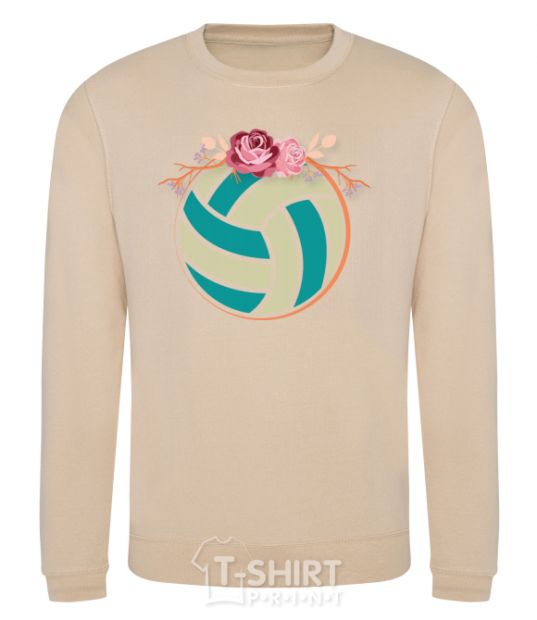 Sweatshirt A volleyball with roses sand фото