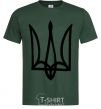 Men's T-Shirt Coat of arms drawing bottle-green фото