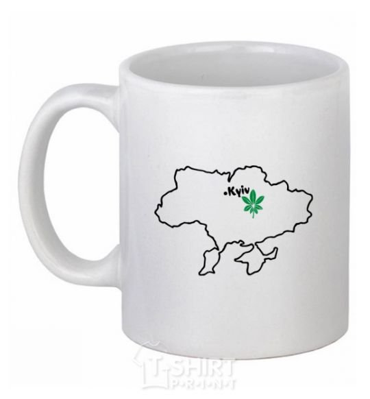 Ceramic mug Kiev resident White фото