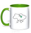 Mug with a colored handle Kiev resident kelly-green фото