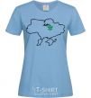 Women's T-shirt Kiev resident sky-blue фото