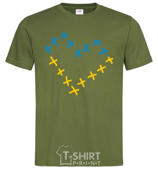 Men's T-Shirt Heart of crosses millennial-khaki фото