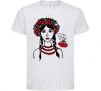 Kids T-shirt Ukrainian viburnum V.1 White фото