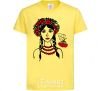 Kids T-shirt Ukrainian viburnum V.1 cornsilk фото