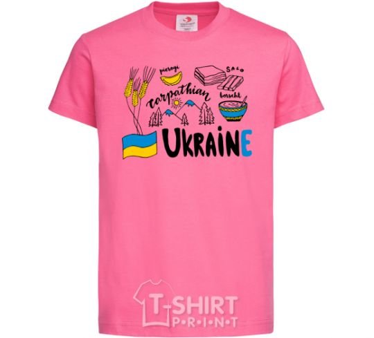 Kids T-shirt Ukraine symbols heliconia фото