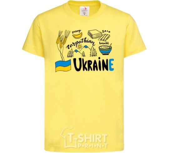 Kids T-shirt Ukraine symbols cornsilk фото
