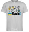 Men's T-Shirt Ukraine symbols grey фото