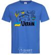 Men's T-Shirt Ukraine symbols royal-blue фото