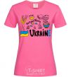 Женская футболка Ukraine symbols Ярко-розовый фото
