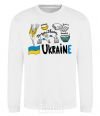 Свитшот Ukraine symbols Белый фото