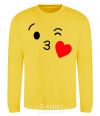 Sweatshirt A kiss yellow фото