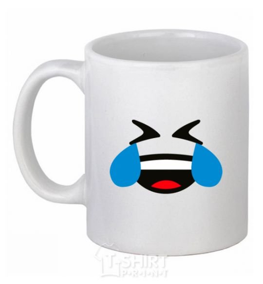 Ceramic mug Funny to tears White фото