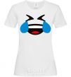 Women's T-shirt Funny to tears White фото