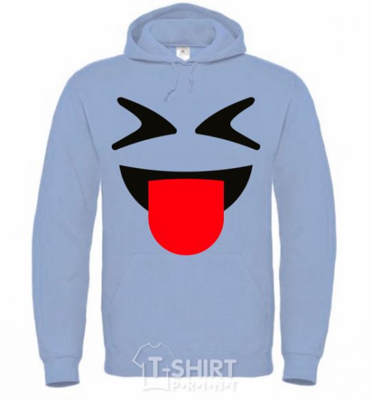 Men`s hoodie Naughty sky-blue фото