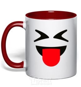 Mug with a colored handle Naughty red фото