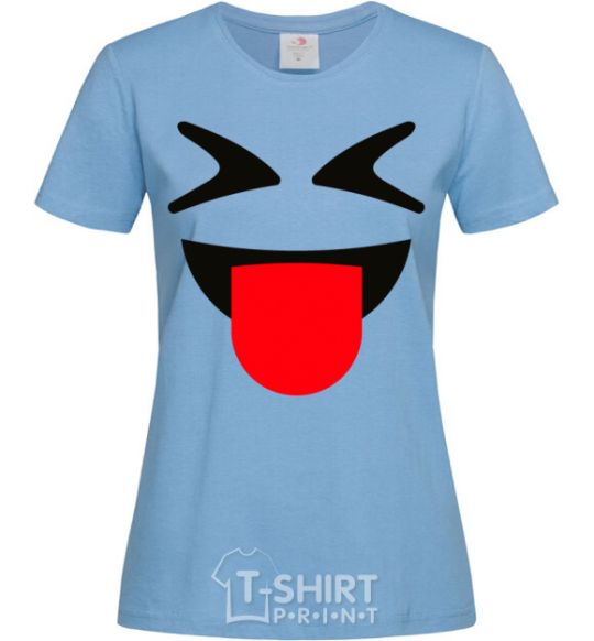 Women's T-shirt Naughty sky-blue фото