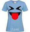 Women's T-shirt Naughty sky-blue фото