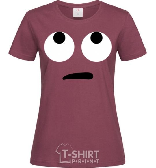 Women's T-shirt What's going on burgundy фото