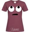 Women's T-shirt What's going on burgundy фото