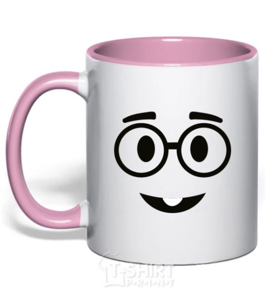 Mug with a colored handle Botanist light-pink фото