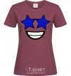 Women's T-shirt Stellar hour burgundy фото