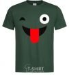 Men's T-Shirt A wink with the tongue bottle-green фото
