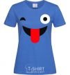 Women's T-shirt A wink with the tongue royal-blue фото