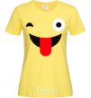Женская футболка Подмигивание с языком Лимонный фото