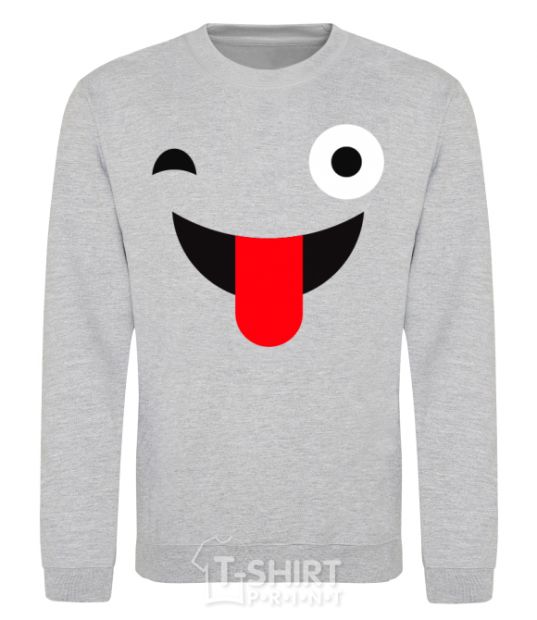 Sweatshirt A wink with the tongue sport-grey фото