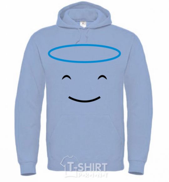 Men`s hoodie Angelic mood sky-blue фото