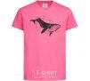 Kids T-shirt A whale in curves heliconia фото