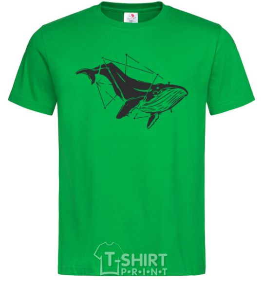 Men's T-Shirt A whale in curves kelly-green фото