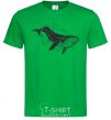 Men's T-Shirt A whale in curves kelly-green фото