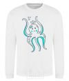 Sweatshirt An octopus in a panama White фото