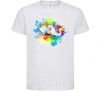 Kids T-shirt The elephant in the paint White фото