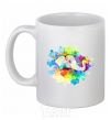 Ceramic mug The elephant in the paint White фото